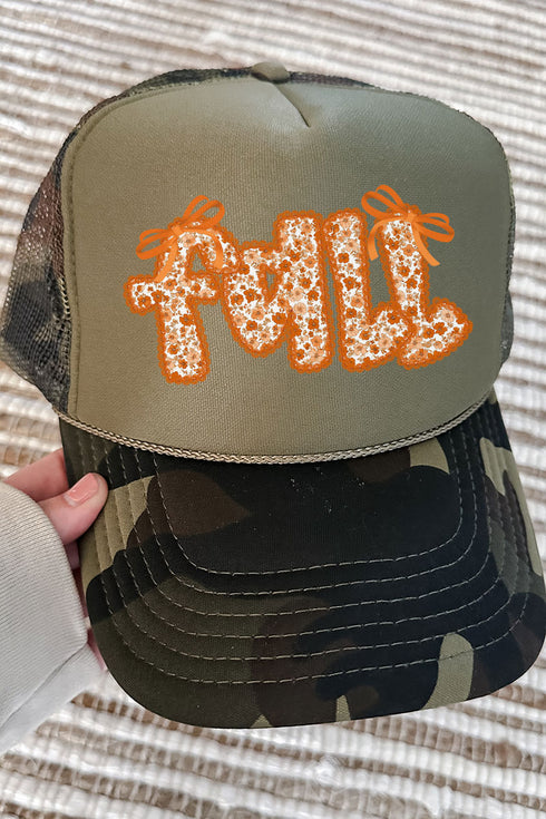 Lacy Fall Otto Camo with Moss Green Foam Front Trucker Hat