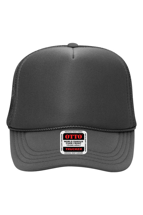 OTTO Charcoal Gray Foam Front High Crown Trucker Hat