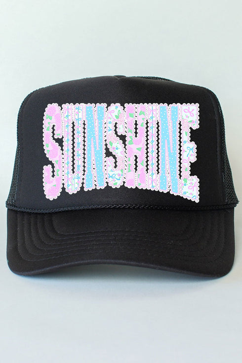 Seaside Lace Series Otto Black Foam Front Trucker Hat