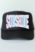 Seaside Lace Series Otto Black Foam Front Trucker Hat
