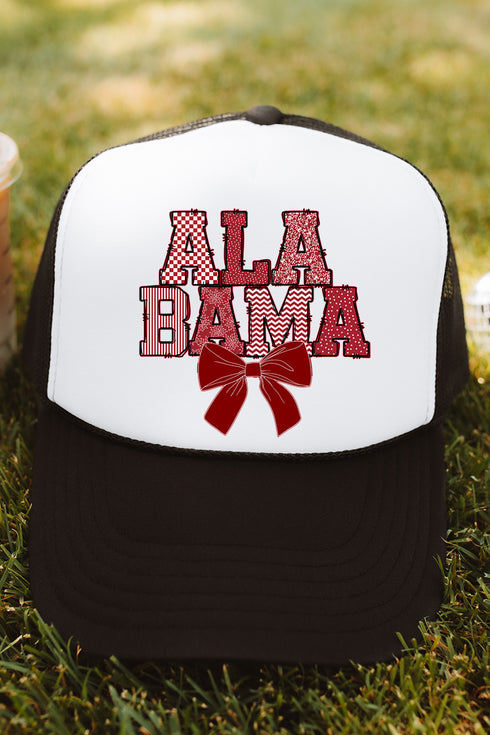 Crimson And Cozy Otto Black with White Foam Front Trucker Hat