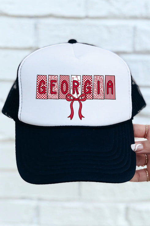 Doodle Georgia Coquette Otto Black with White Foam Front Trucker Hat