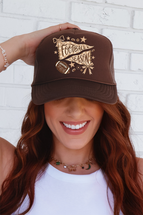 Football Season Doodle Otto Foam Front Trucker Hat