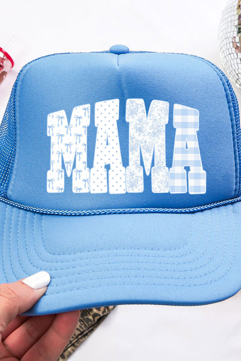 Bow And Blue Mama Otto Columbia Blue Foam Front Trucker Hat