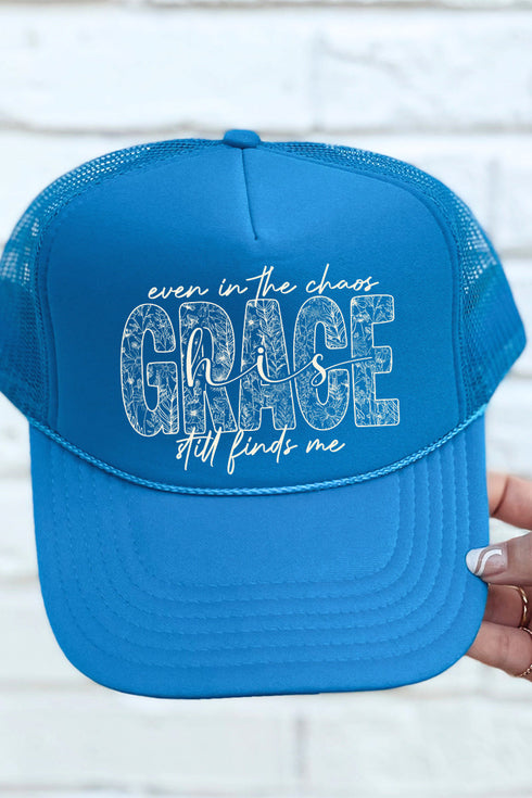 White Grace In Bloom Otto Foam Front Trucker Hat