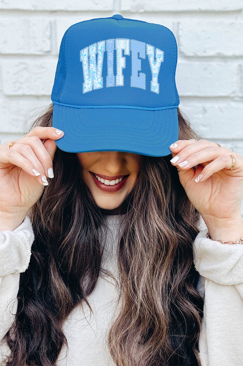 Something Blue Wifey Otto Foam Front Trucker Hat