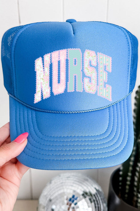 Timeless Nurse Otto Columbia Blue Foam Front Trucker Hat