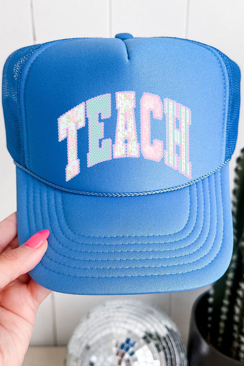 Timeless Teach Otto Columbia Blue Foam Front Trucker Hat