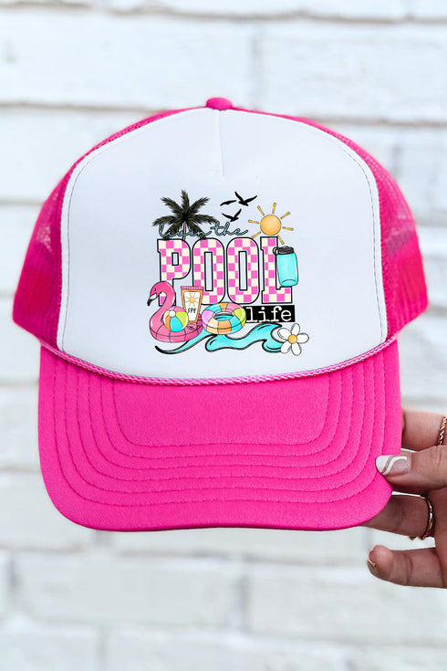 Livin The Pool Life Otto Foam Front Trucker Hat