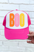 Candy Stripe Boo Otto Foam Front Trucker Hat