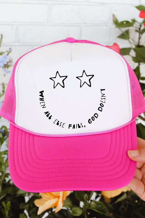 Star Eyes God Never Fails Otto Foam Front Trucker Hat