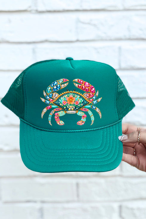 Seaside Sparkle Crab Otto Foam Front Trucker Hat