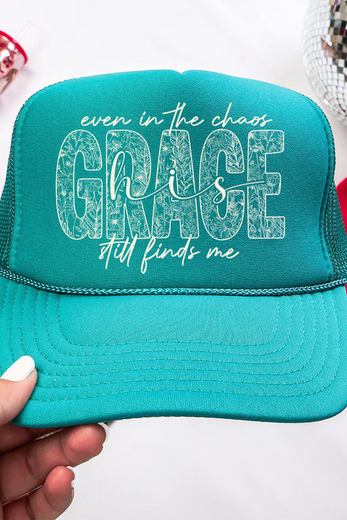 White Grace In Bloom Otto Foam Front Trucker Hat