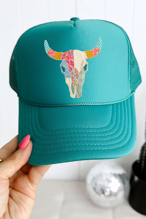 Patchwork Steer Head Otto Jade Foam Front Trucker Hat