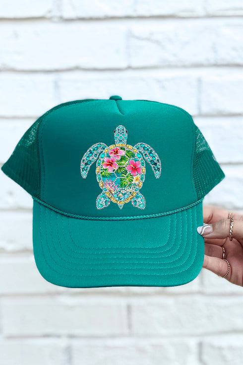 Seaside Sparkle Turtle Otto Foam Front Trucker Hat