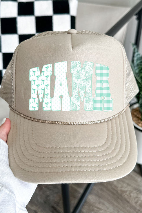 Bow And Green Mama Otto Khaki Foam Front Trucker Hat