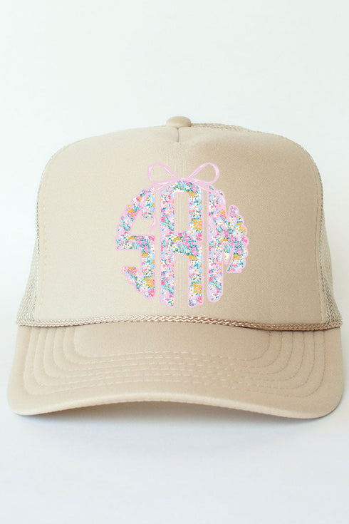Garden Party Monogram Otto Khaki Foam Front Trucker Hat