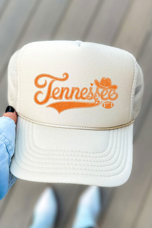 Orange Crush Tennessee Otto Khaki Foam Front Trucker Hat