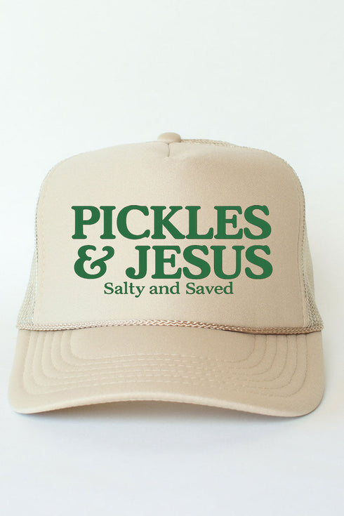 Pickles & Jesus Otto Khaki Foam Front Trucker Hat