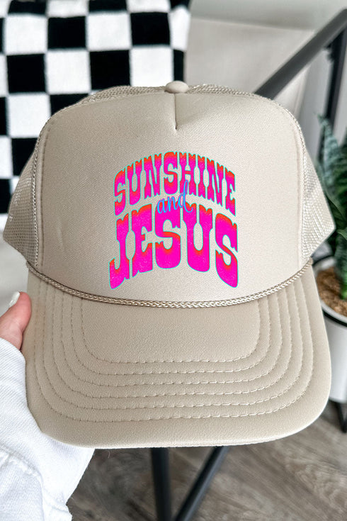 Radiant Sunshine And Jesus Otto Foam Front Trucker Hat