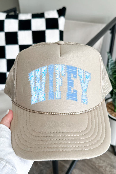 Something Blue Wifey Otto Foam Front Trucker Hat