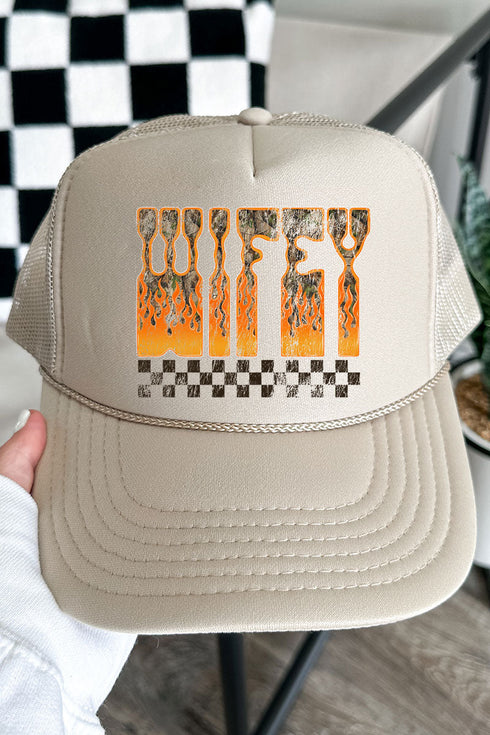 Wildfire Wifey Otto Khaki Foam Front Trucker Hat