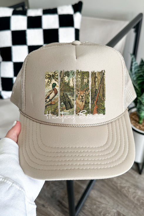 Wild Pursuit Hunting Season Otto Khaki Foam Front Trucker Hat