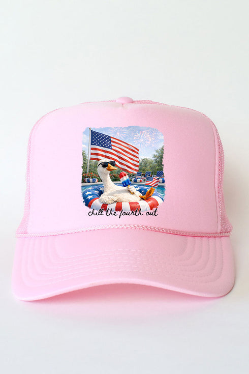 Chill The Fourth Out Otto Foam Front Trucker Hat