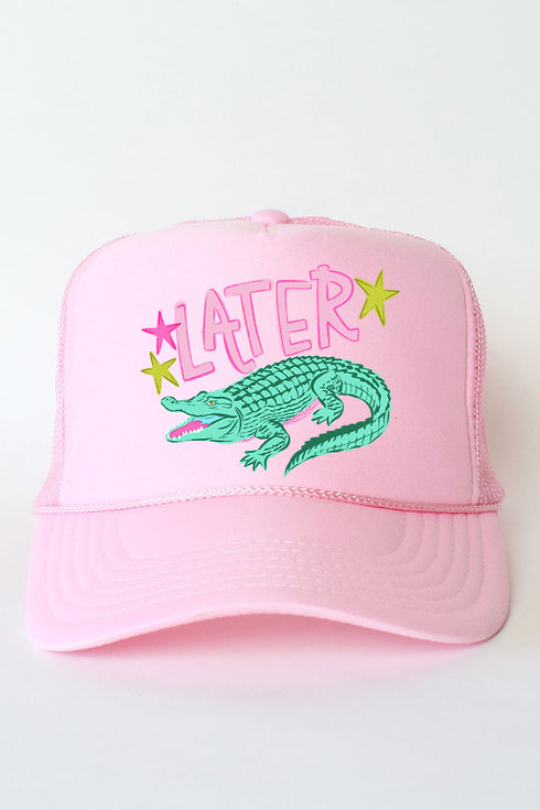 Pink Later Gator Otto Soft Pink Foam Front Trucker Hat