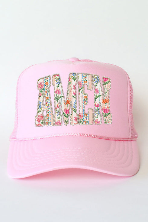 Pearls & Petals Amen Otto Foam Front Trucker Hat