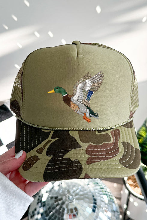 Mallard Flights Otto Camo with Moss Green Foam Front Trucker Hat