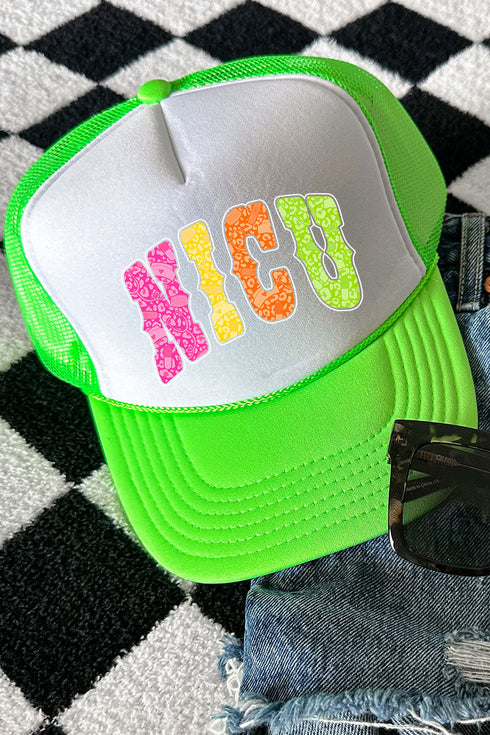 NICU Neon Care Crew Otto Neon Green with White Foam Front Trucker Hat
