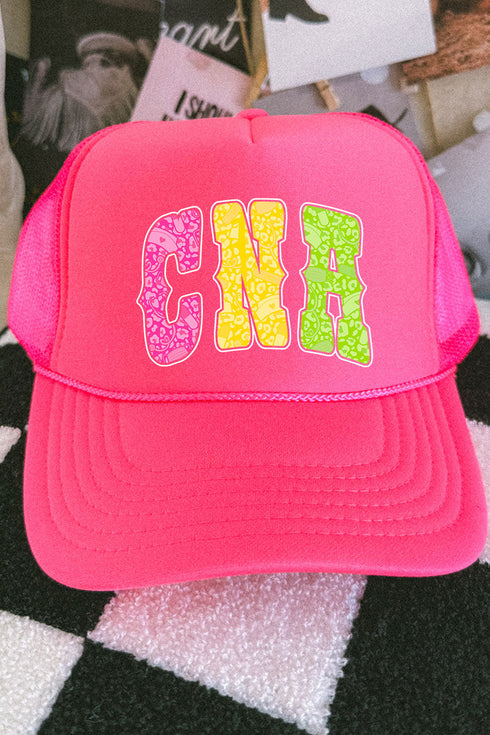 CNA Neon Care Crew Otto Neon Pink Foam Front Trucker Hat