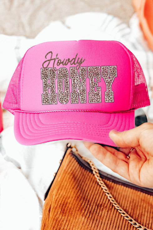 Leopard Howdy Honey Otto Foam Front Trucker Hat