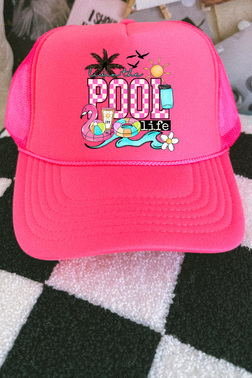 Livin The Pool Life Otto Foam Front Trucker Hat