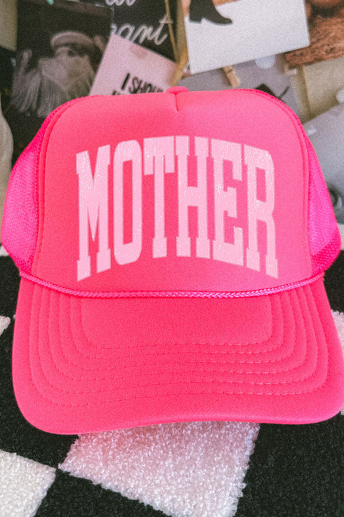 Pretty In Pink Mother Otto Neon Pink Foam Front Trucker Hat