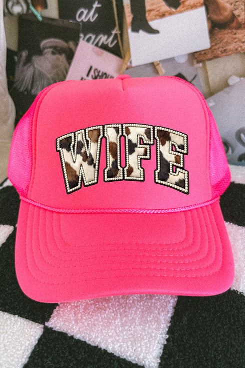 Rodeo Pearl Wife Otto Neon Pink Foam Front Trucker Hat