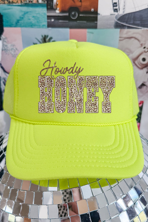 Leopard Howdy Honey Otto Foam Front Trucker Hat