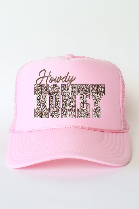 Leopard Howdy Honey Otto Foam Front Trucker Hat
