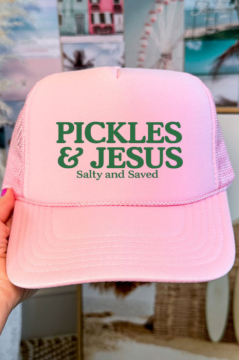 Pickles & Jesus Otto Pink Foam Front Trucker Hat