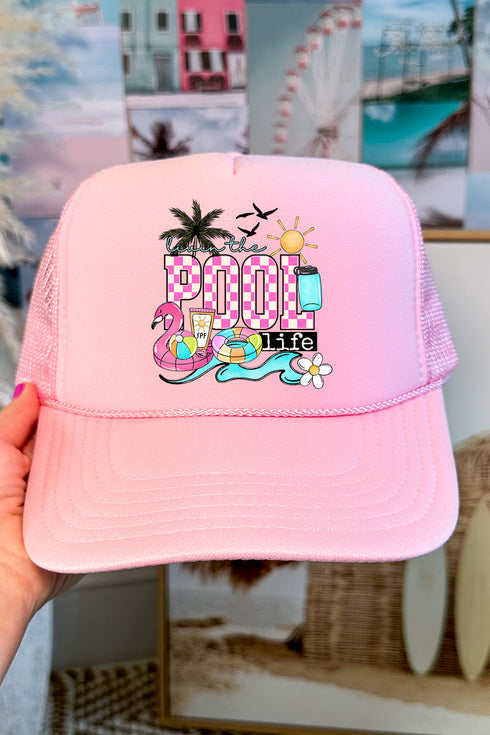 Livin The Pool Life Otto Foam Front Trucker Hat