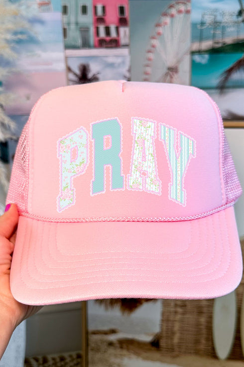 Timeless Pray Otto Pink Foam Front Trucker Hat