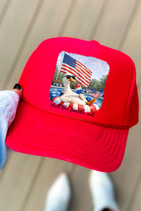 Chill The Fourth Out Otto Foam Front Trucker Hat