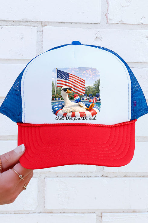 Chill The Fourth Out Otto Foam Front Trucker Hat