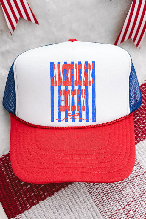 Red American Honey Energy Otto Foam Front Trucker Hat