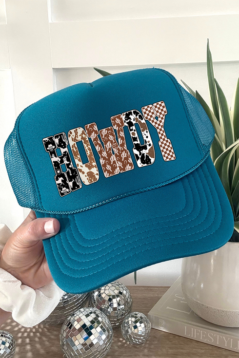Howdy And Hide Otto Turquoise Foam Front Trucker Hat