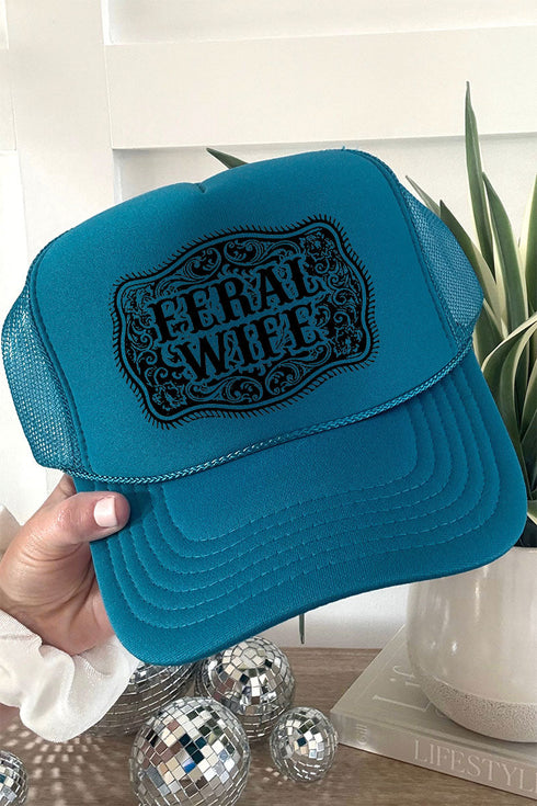 Belt Buckle Feral Wife Otto Foam Front Trucker Hat
