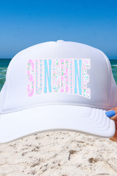 Seaside Lace Series Otto White Foam Front Trucker Hat