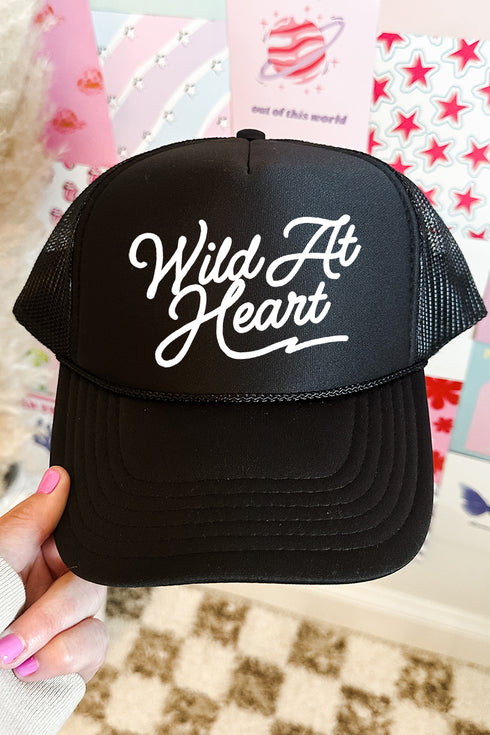 White Wild At Heart Otto Black Foam Front Trucker Hat