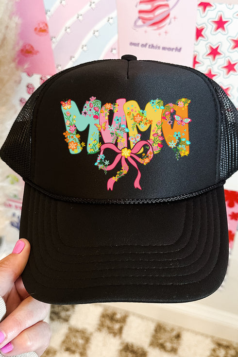Butterflies & Bows Mama Otto Black Foam Front Trucker Hat